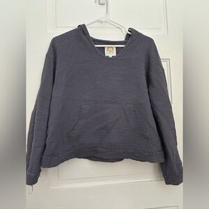 Grey blue cotton gauze C&C California hoodie. Size small. Like new condition